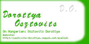 dorottya osztovits business card